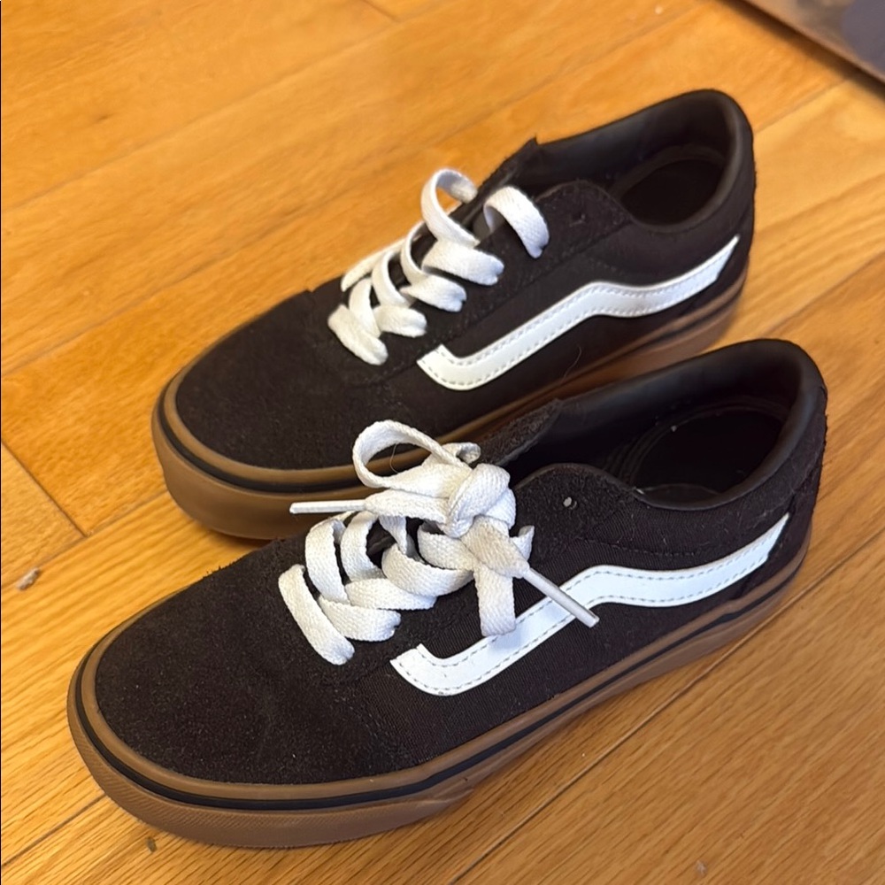 Kids Brown and White Sneakers